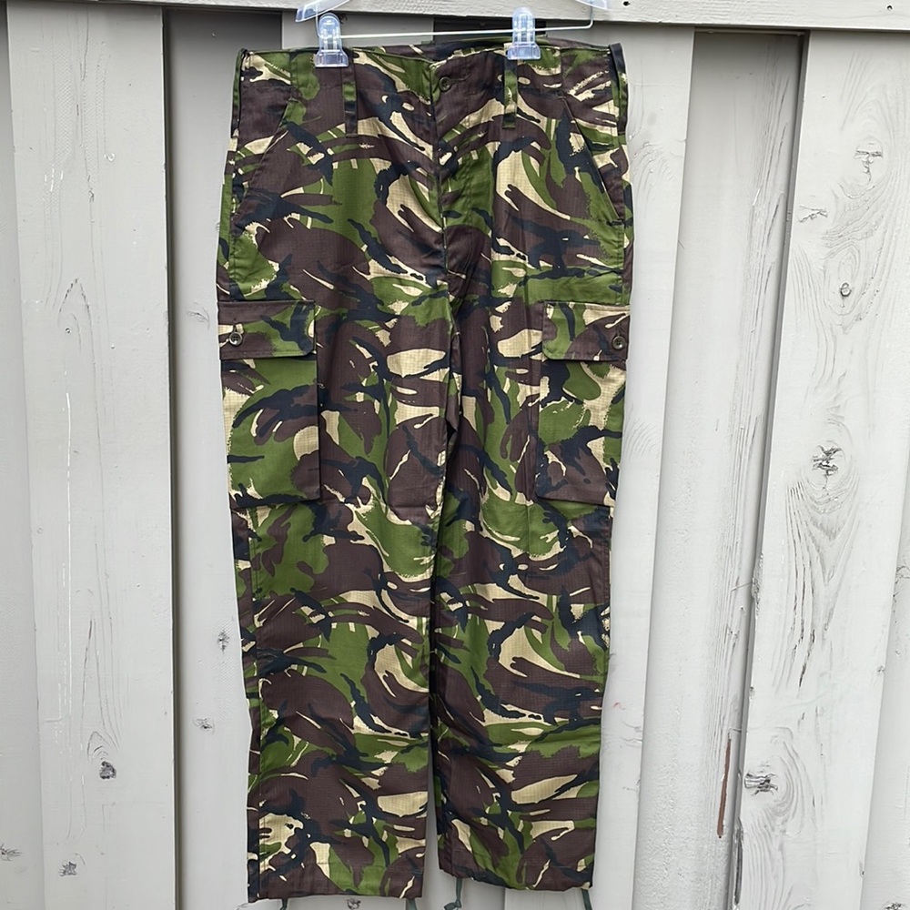 Camouflage Army Surplus Field Cargo Pants Size 32-34 Waist Adjustable